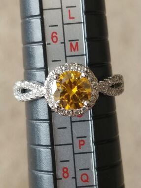 Moissanite Yellow 1.5 Ct Ring